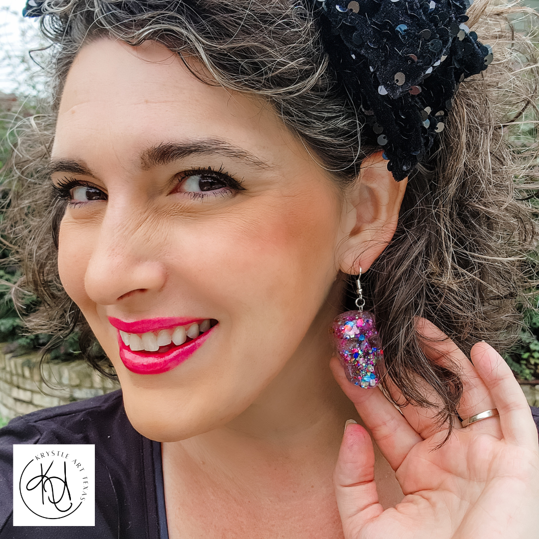 Sparkly Sugar Skull Earrings 2
