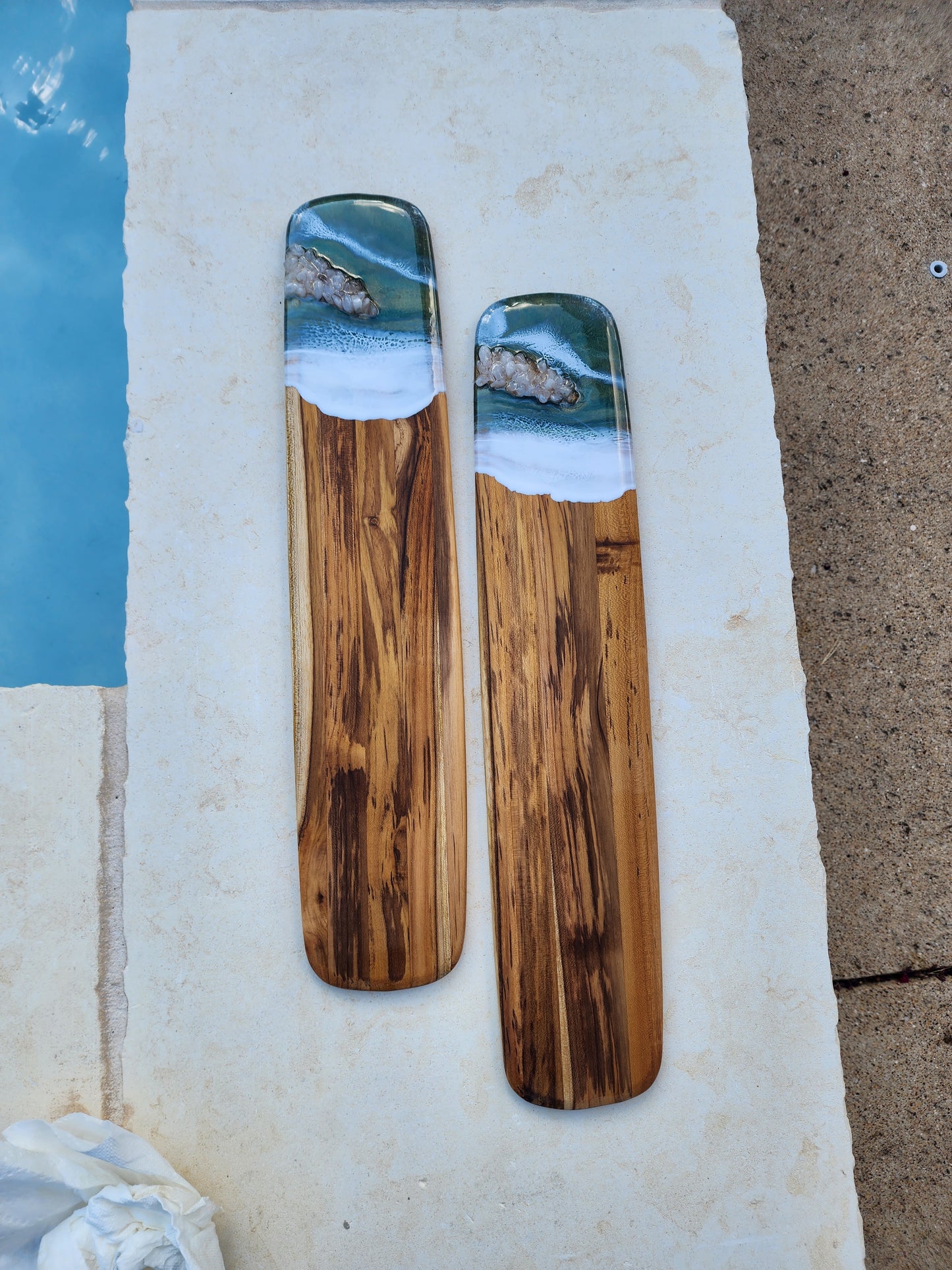 Pair of Green & White Boards