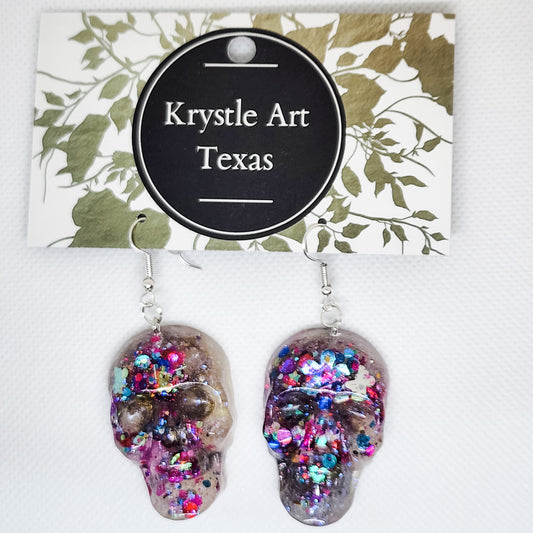 Sparkly Sugar Skull Earrings 5