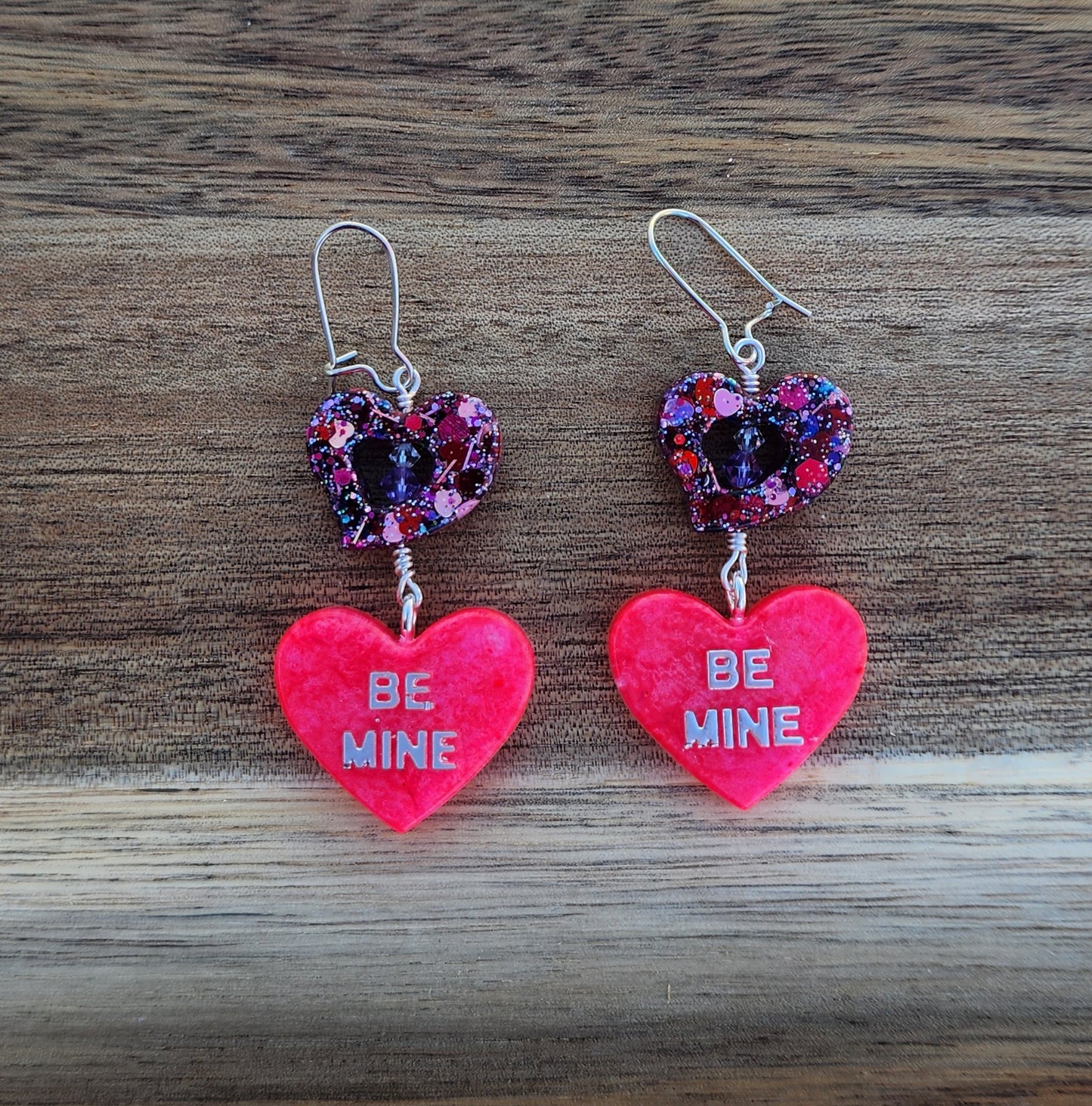 Conversation Heart Earrings "BE MINE"