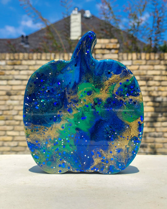 Blue & Green Medium Pumpkin #3