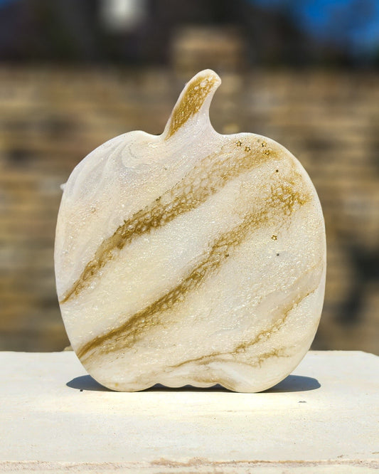 White & Gold Medium Pumpkin #7